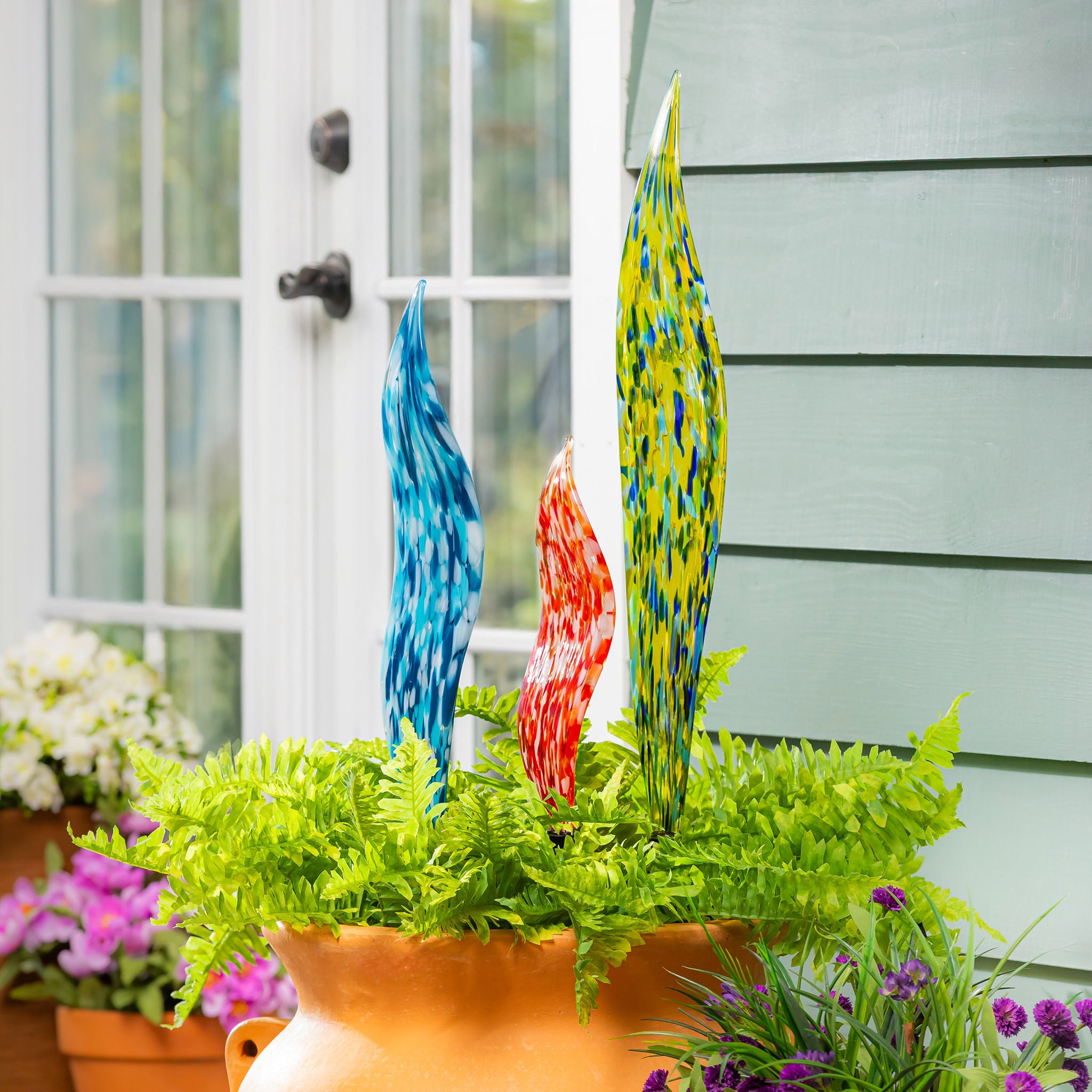 Glass Garden Stakes