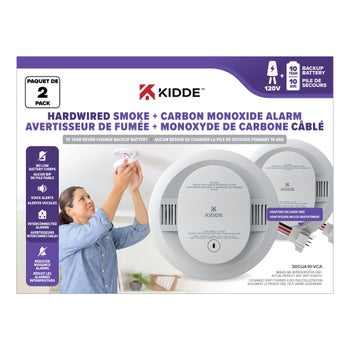 Kidde 120V Hardwired Smoke and Carbon Monoxide Alarm, 2-pack