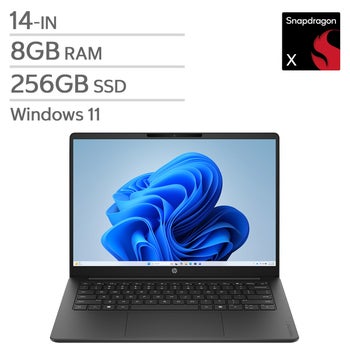 HP 14-in Laptop, Snapdragon X X1-26-100 – 8GB RAM, 256GB SSD