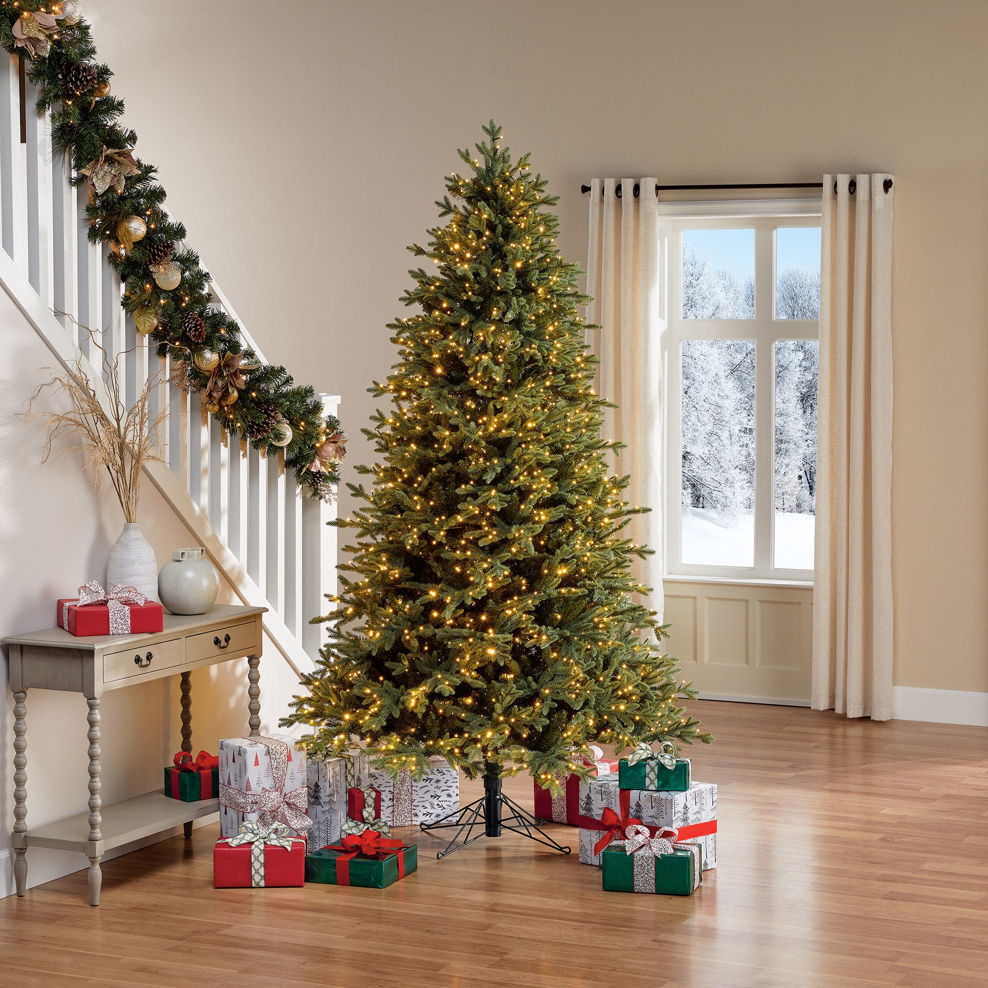 7,5ft Pre-Lit Artificial LED Twinkle Christmas Tree, 1,850 Radiant