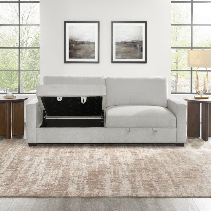 Thomasville Lambert Fabric Sofa with 2 Storage Seats | Costco