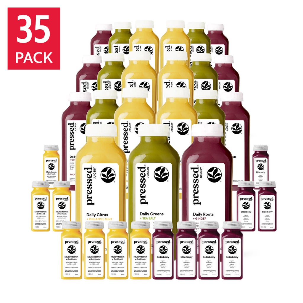 Pressed Juicery 7 Day- Daily Wellness Variety Pack - 35 bottles