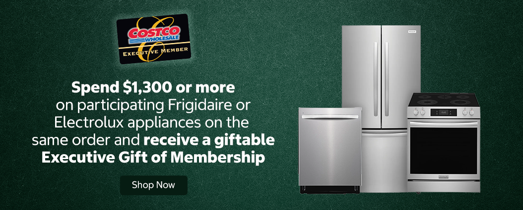 Spend $1,300 or more on participating Frigidaire or Electrolux appliances on the same order and receive a giftable Executive Gift of Membership. Shop Now.