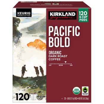 Kirkland Signature Coffee Organic Pacific Bold K-Cup Pod, 120-count