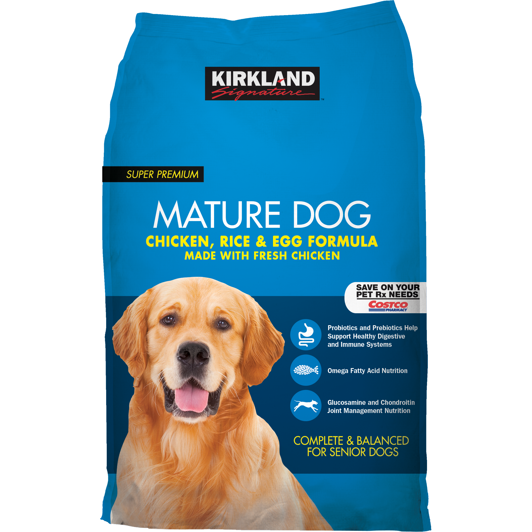 k*4様 Kirkland Signature Mature Dog 18.14 Kirkland Signature Mature Formula Chicken, Rice and Egg Dog Food