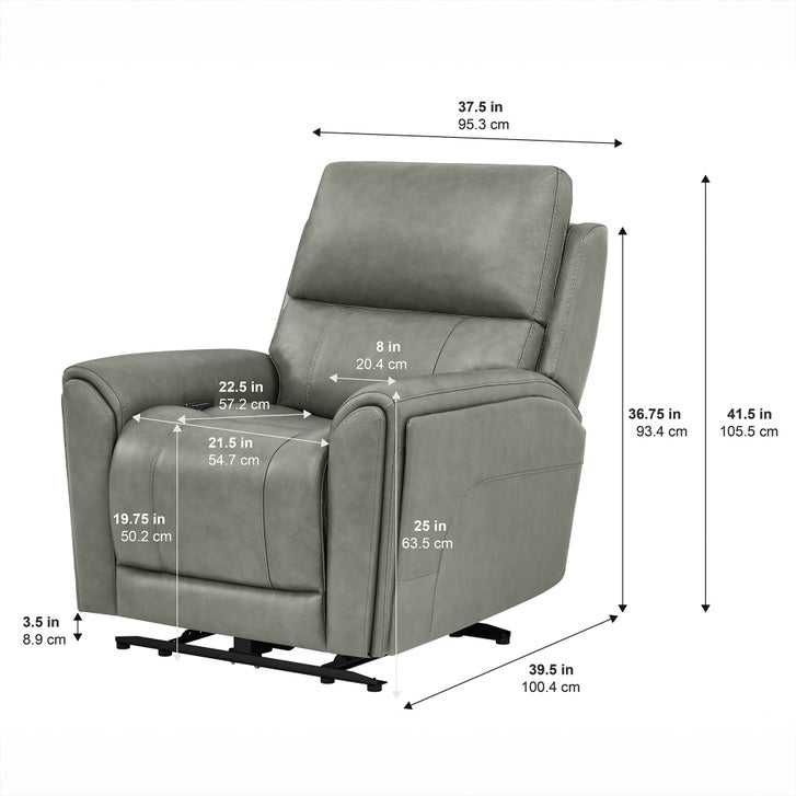 Barcalounger Hollis Leather Zero Gravity Power Recliner with Power