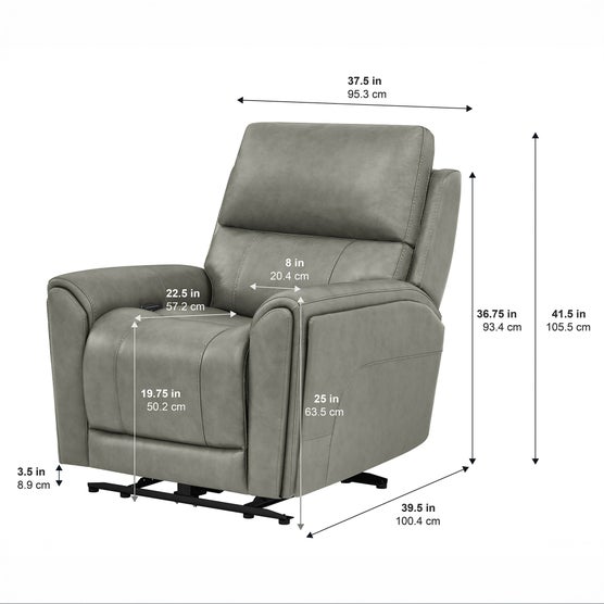 Barcalounger Hollis Leather Zero Gravity Power Recliner with Power