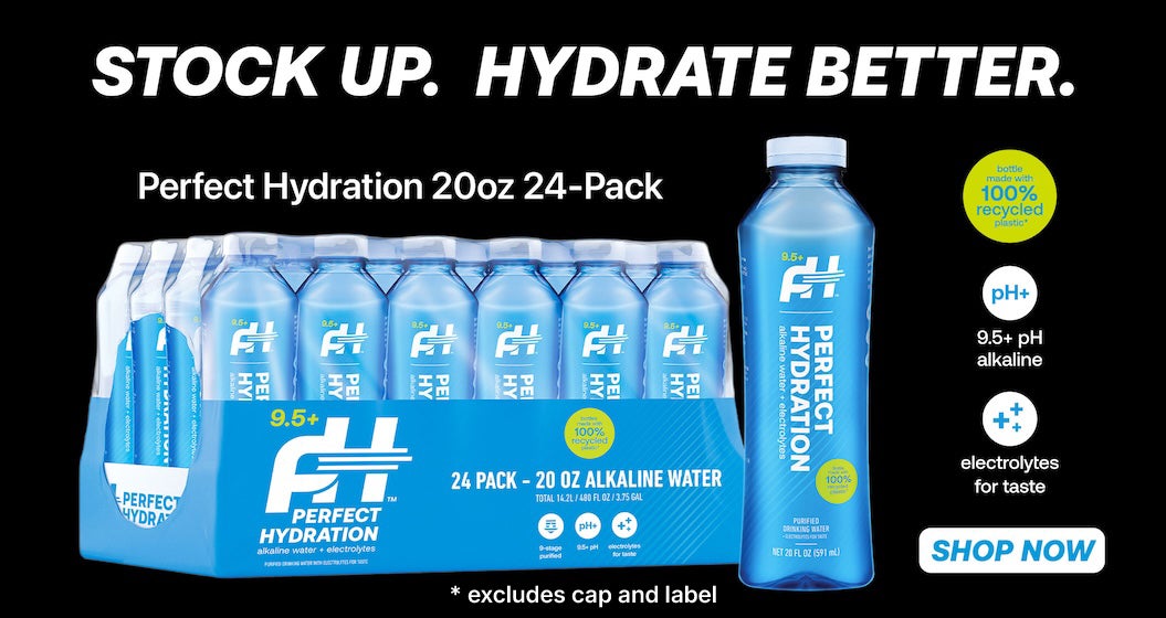Perfect Hydration 9.5+ pH Alkaline Water + Electrolytes, 20 fl oz, 24 ct