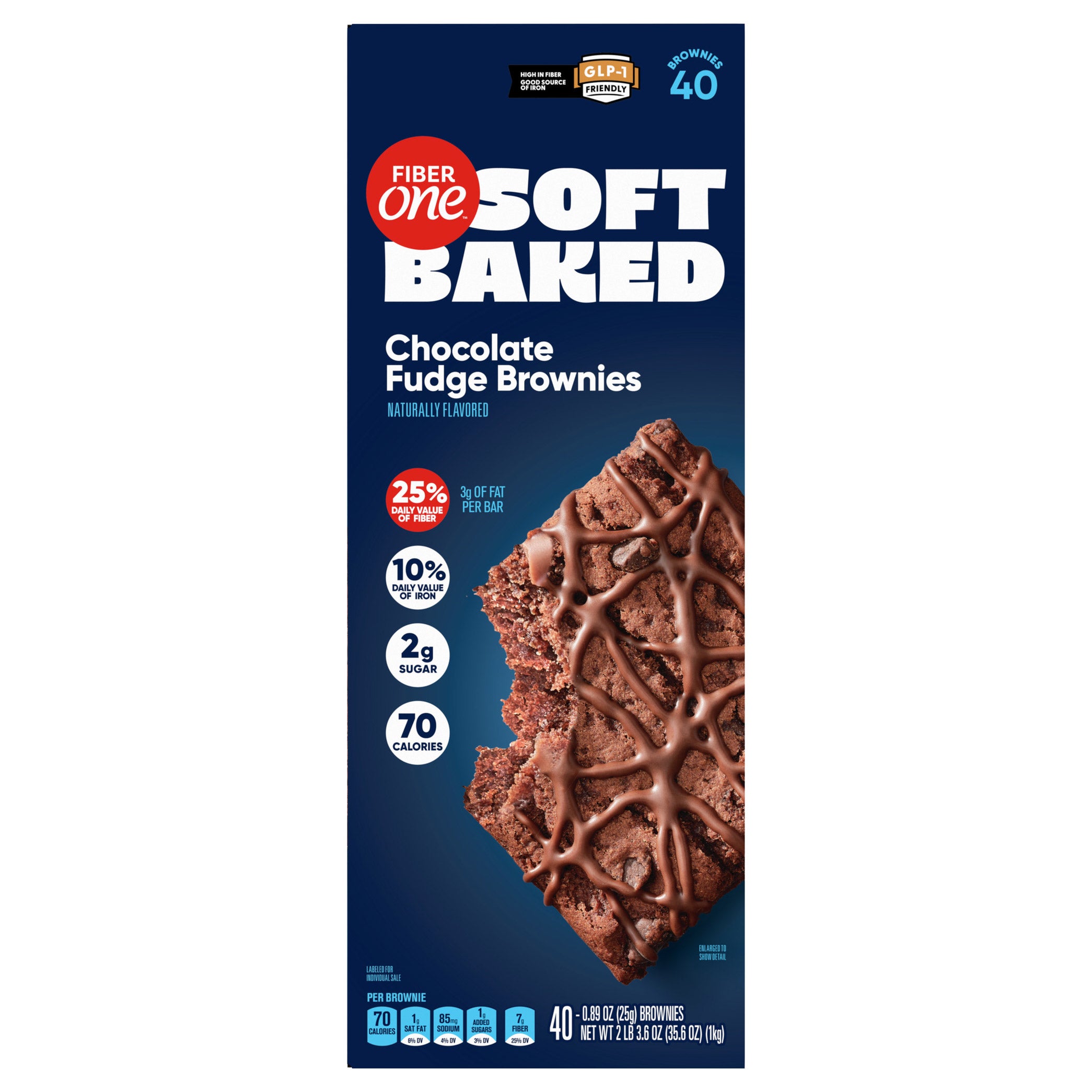 FIBER ONE FUDGE BROWNIE 40 CT