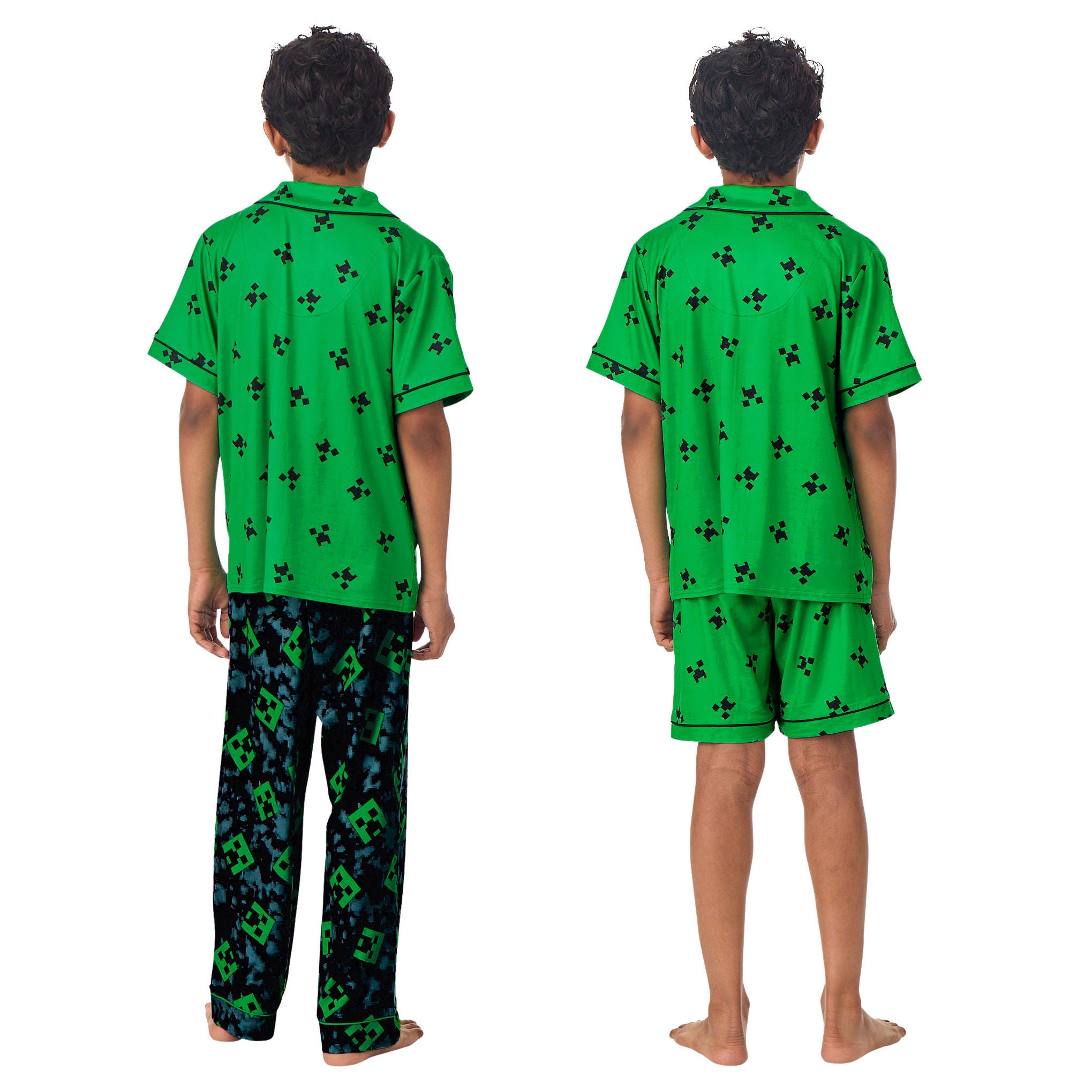 【中古】 Ghosts of Love Green Pajamas Character Youth 3-piece Pajama Set | Costco