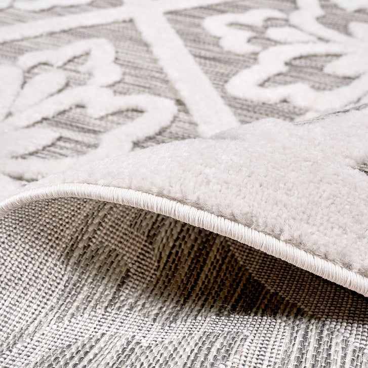 Laguna Indoor/Outdoor Area Rug, Bennet Gray Ivory, 5'3