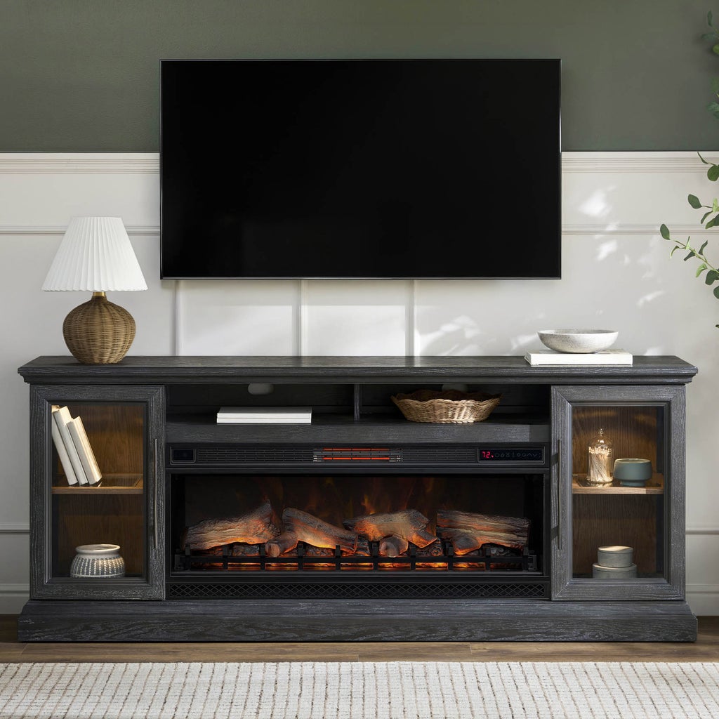 【SALE】ENVIORN コフレ Tresanti Theodore 74” Console with ClassicFlame Electric Fireplace