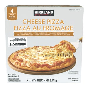 Kirkland Signature Cheese Pizza, 4 x 517 g