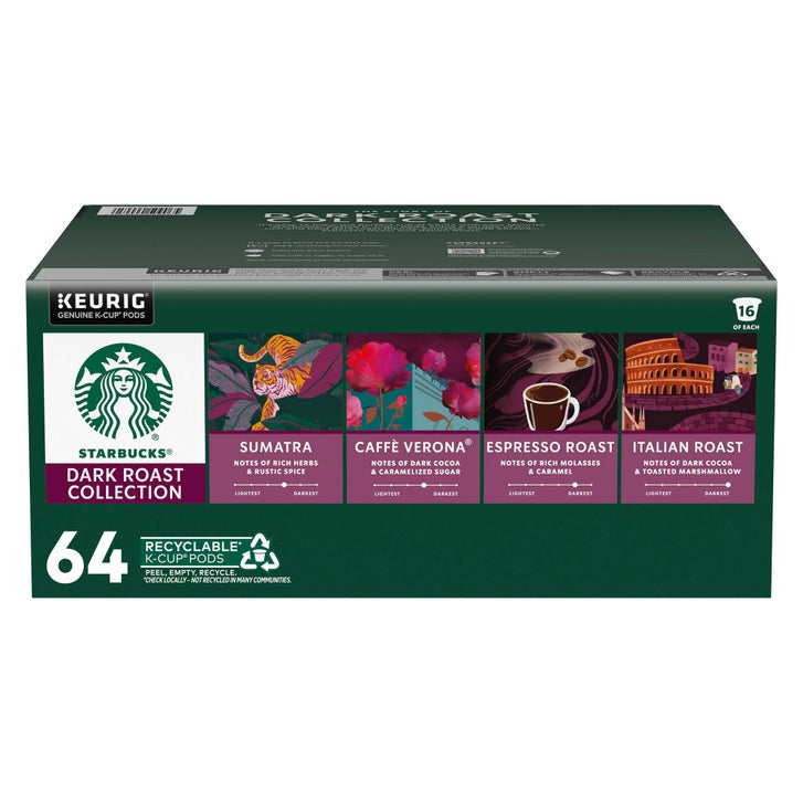 Starbucks Dark Roasts Variety Pack K-Cup Pod, 64-count | Costco