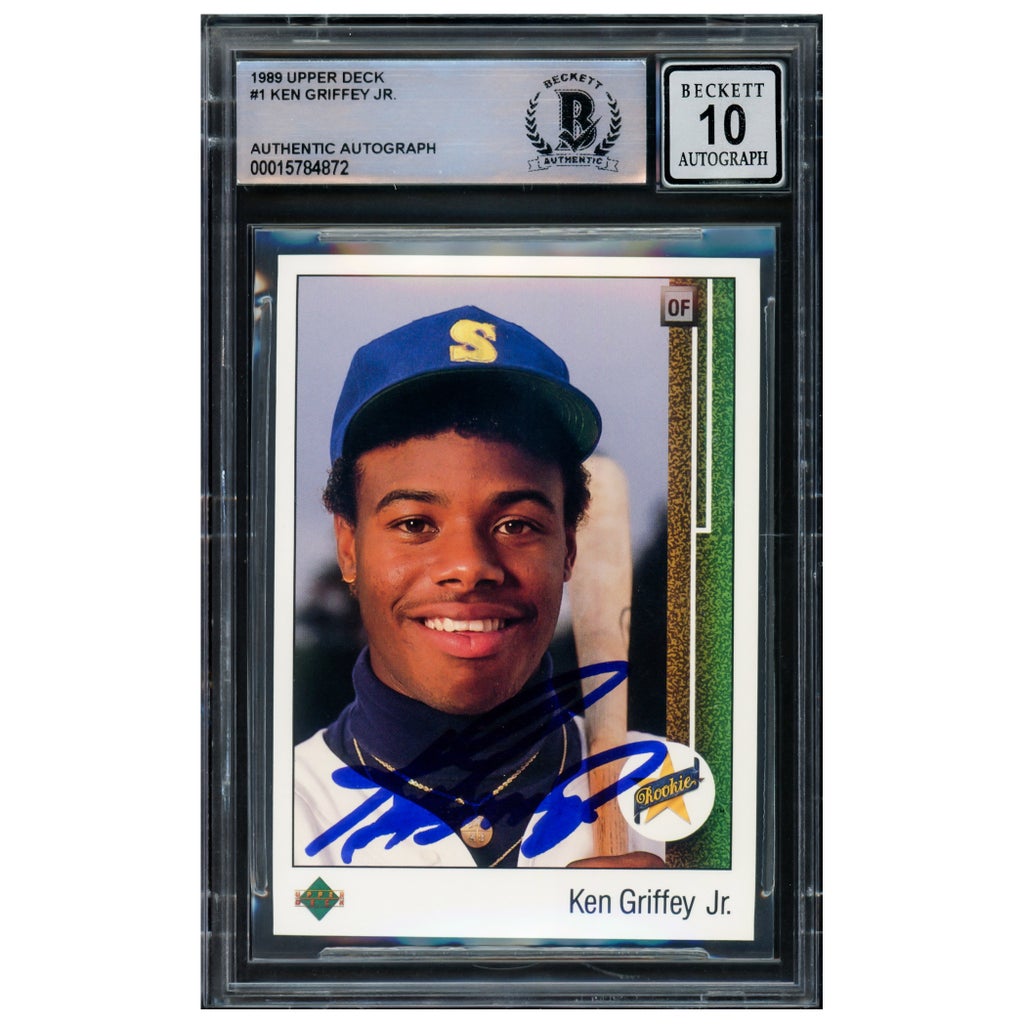Ken Griffey Jr Seattle Mariners Autographed 1989 Upper Deck Rookie