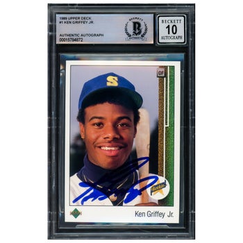 Ken Griffey Jr Seattle Mariners Autographed 1989 Upper Deck Rookie