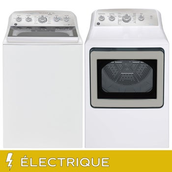 GE Laundry Bundle 5 cu ft. Top Load Washer and 7.2 cu ft. Electric