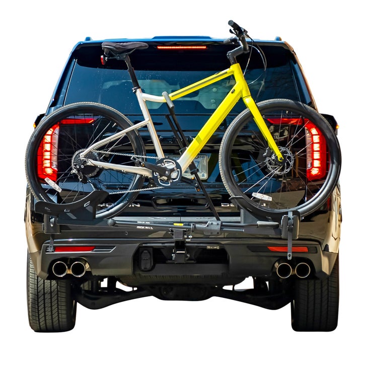 electric bicycle carriers 1-Bike Hitch E-bike Rack, Lightweight Single Bike Carrier, 100 LBS Capacity, Fits 2'' Receiver it easily holds up to two eBikes or fat tire bikes Hitch-Mounted E-Bike Carrier For Shark