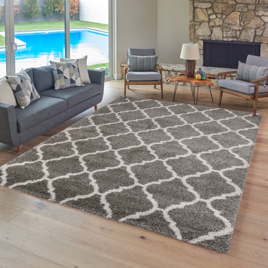 Thomasville Marketplace Luxury Shag Rug Collection, Trellis, 7'10