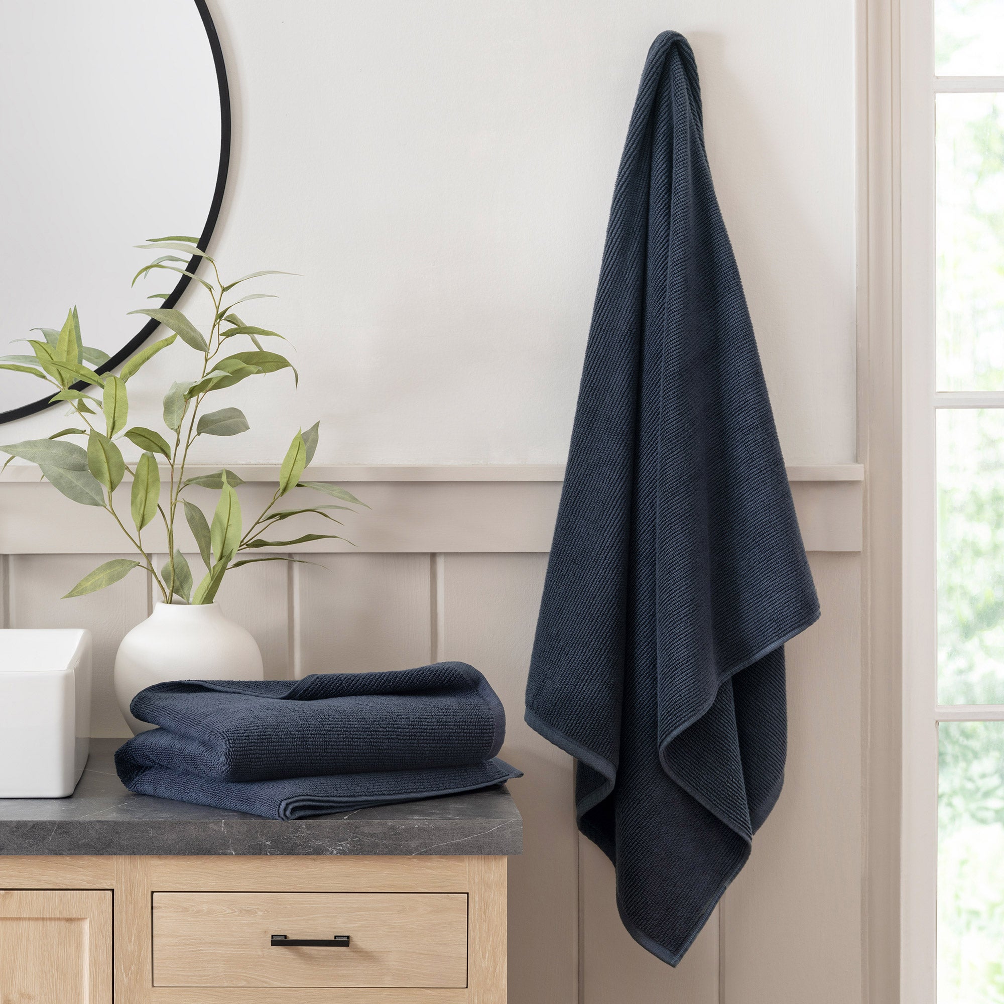 WELSPUN RIBBED BATH TOWEL