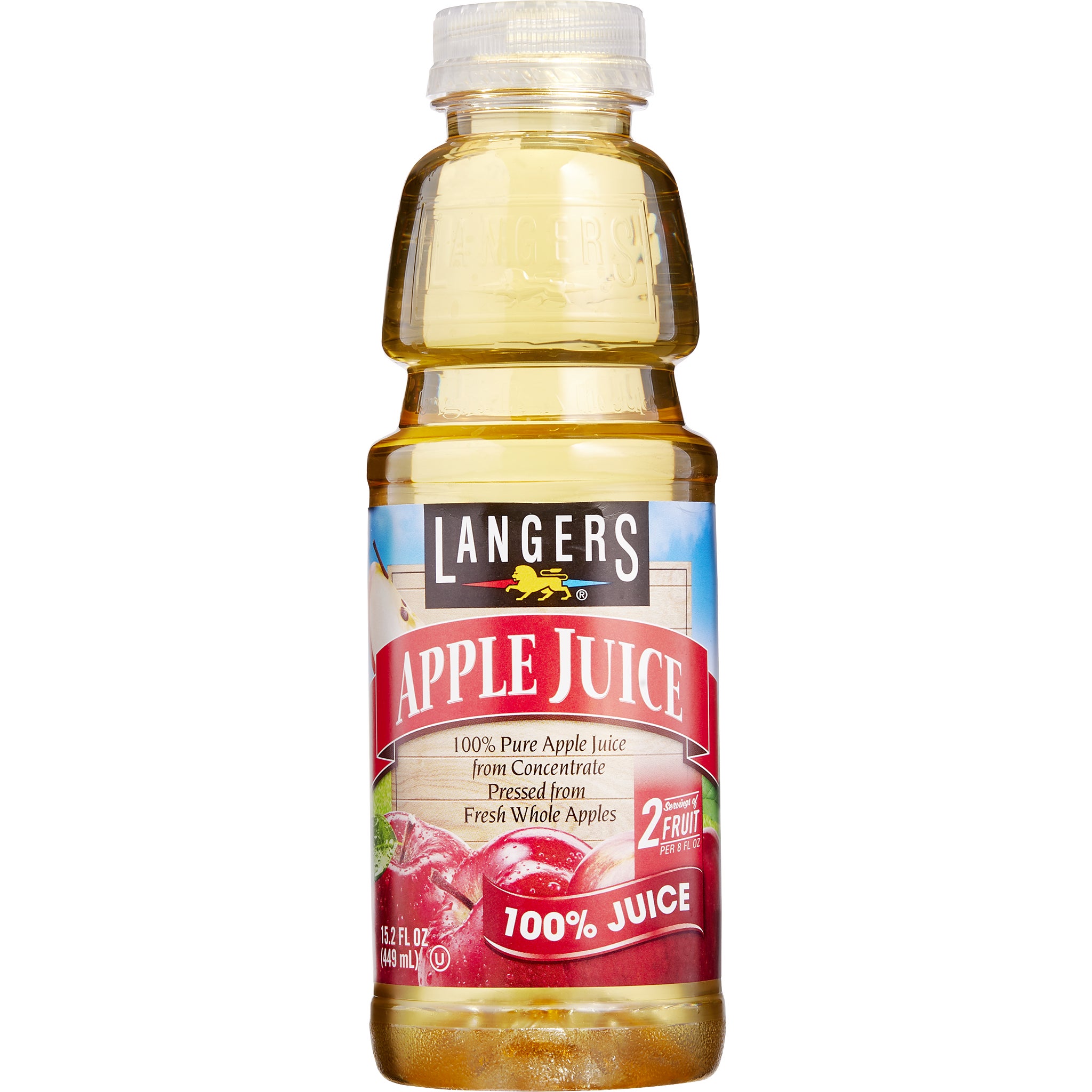 Langers 100% Apple Juice, 15.2 fl oz, 24 ct | Costco