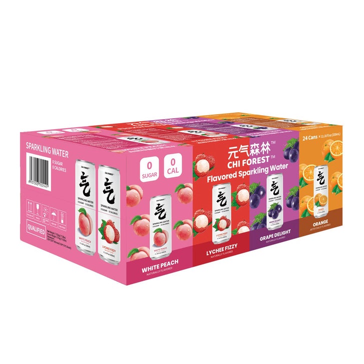 Chi Forest Flavored Sparkling Water, Variety Pack, 11.15 oz, 24