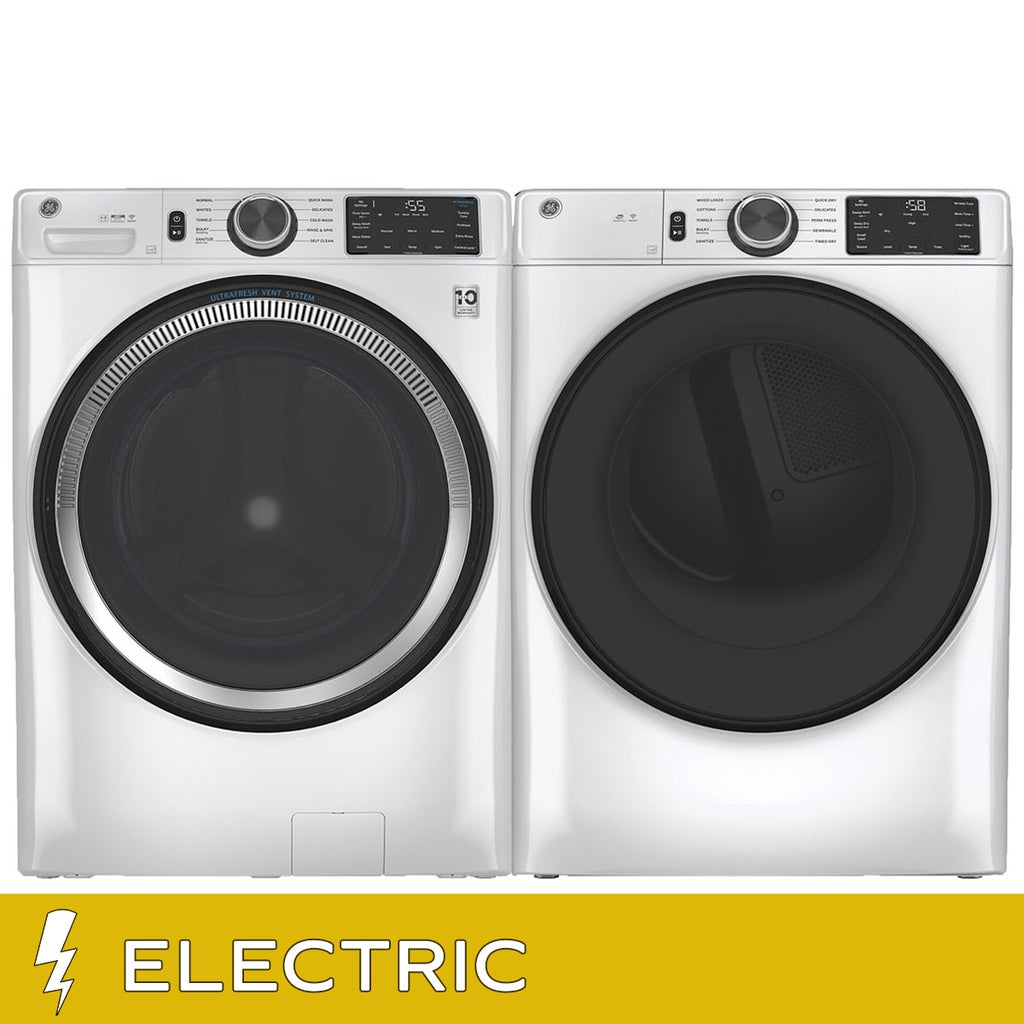 GE 4.8 cu. ft. Washer with Microban and 7.8 cu. ft. ELECTRIC Dryer