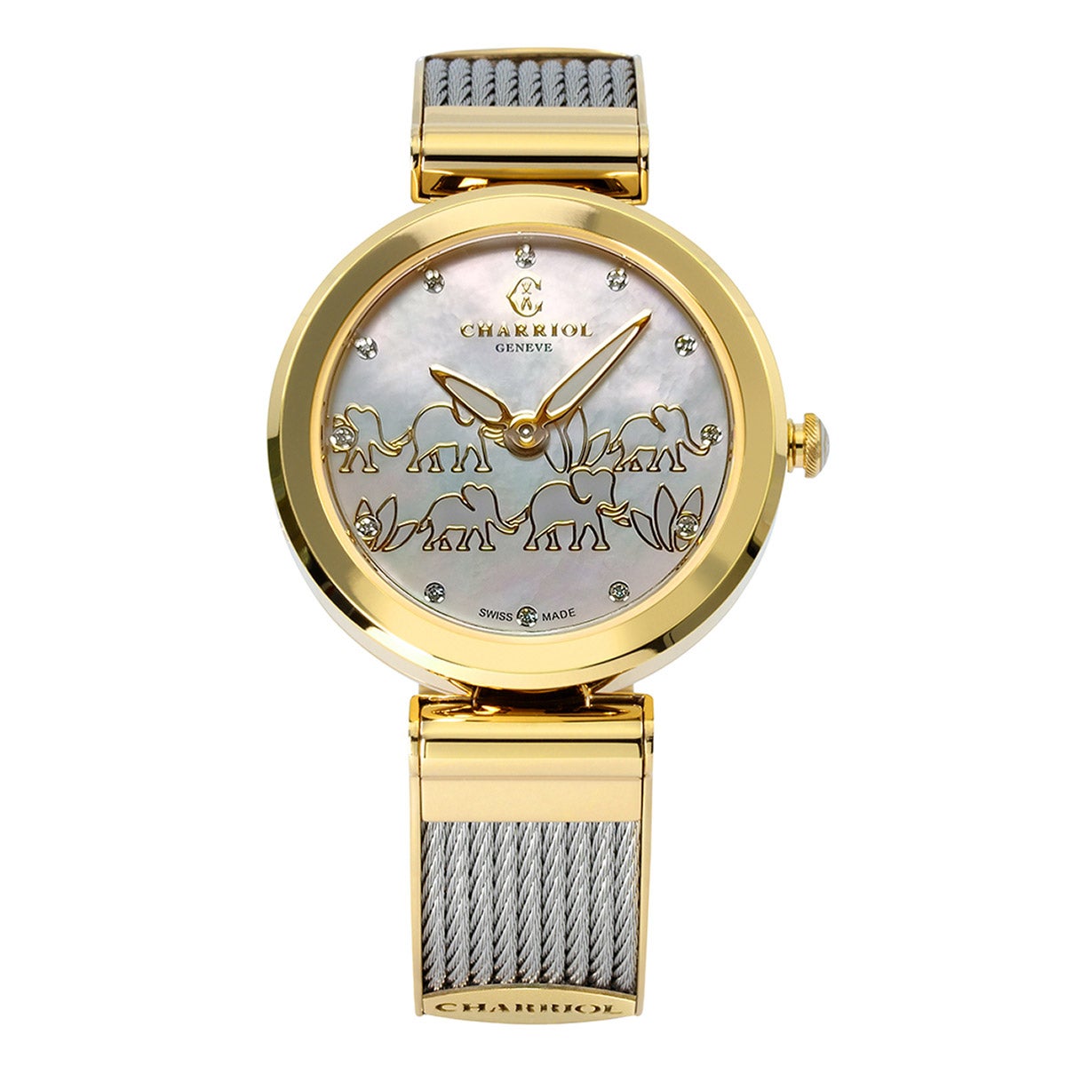 CHARRIOL Forever Elephant White Mother of Pearl Dial Ladies Watch