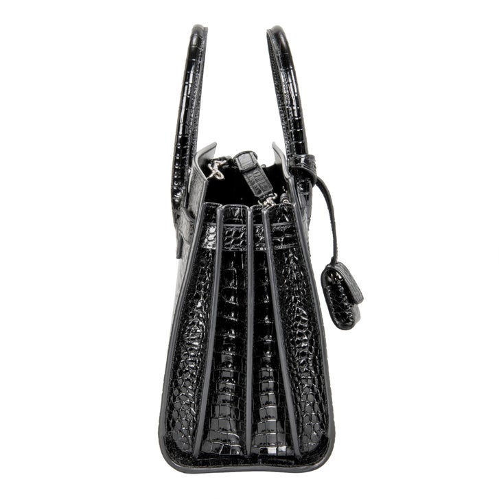 YSL Emb Croc Sac De Jour Baby Matte, Black | Costco