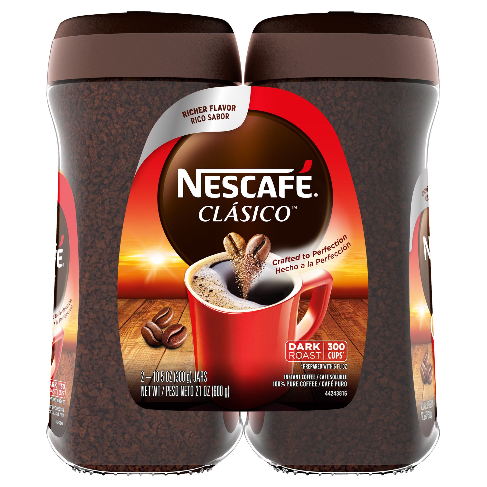 NESCAFE CLASICO Instant Coffee, Dark Roast, 10.5 oz, 2-count | Costco