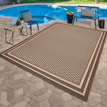 Gertmenian Toscana Collection Raiden Sand Outdoor Area Rug | Costco