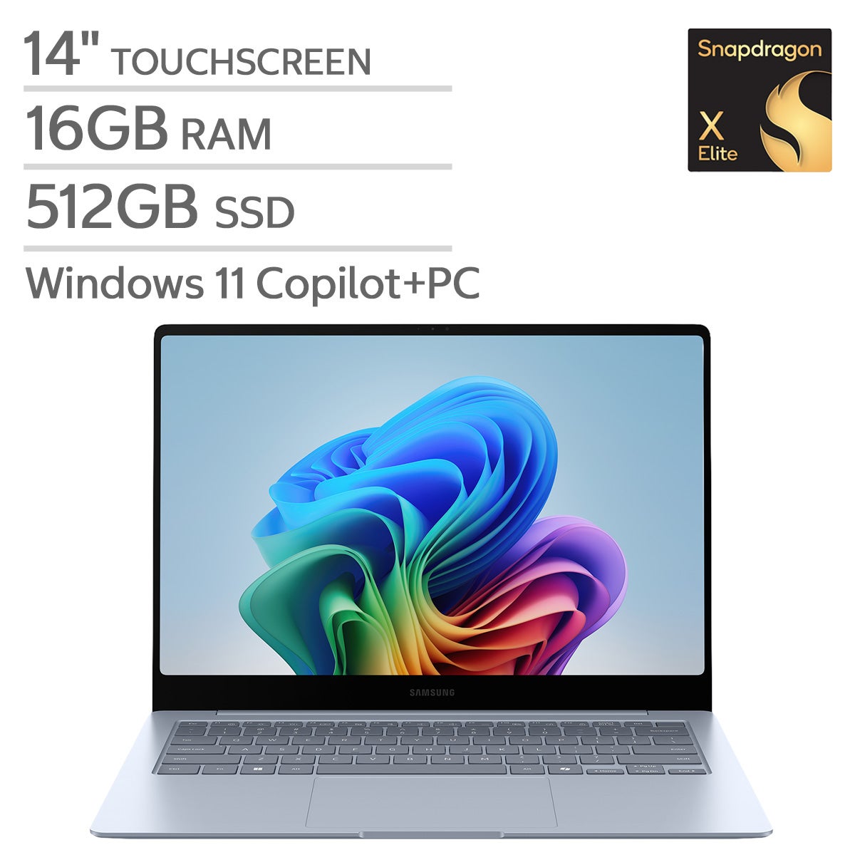 Galaxy Book4 Edge 14" Copilot+ PC Touchscreen Laptop — Snapdragon X Elite