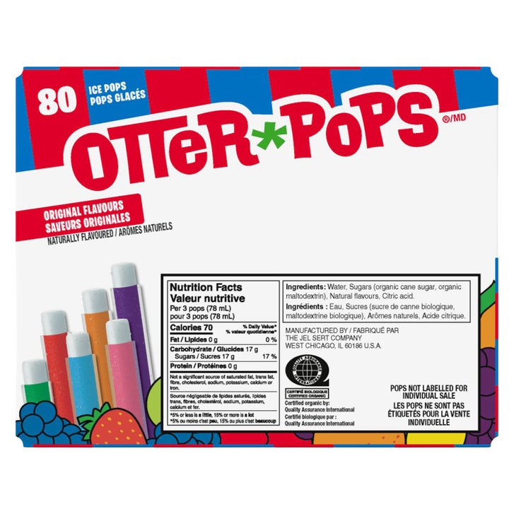 Otter Pops, Variety Pack, 80 × 26 ml | Costco