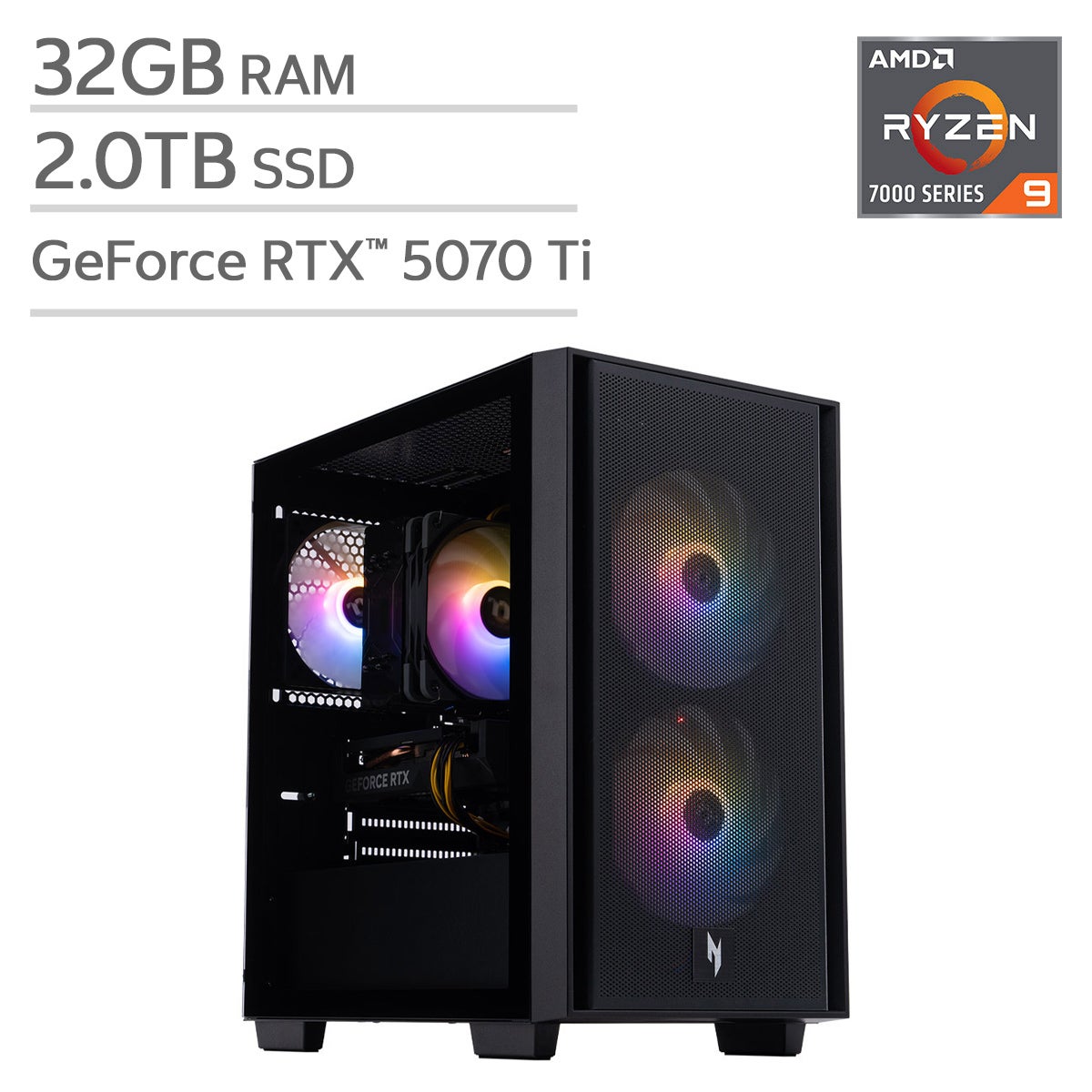 Acer Nitro 60 Gaming Desktop - AMD Ryzen 9 7900 – NVIDIA GeForce