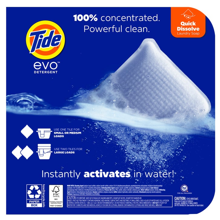 Tide Evo Laundry Detergent Tiles, Original, 66-count | Costco