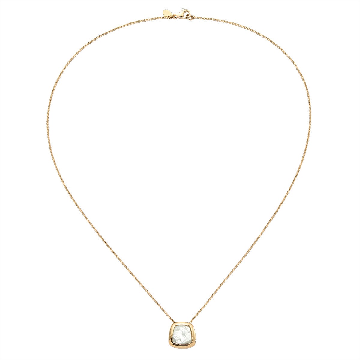 14KT YELLOW GOLD MOTHER OF PEARL 18" NECKLACE