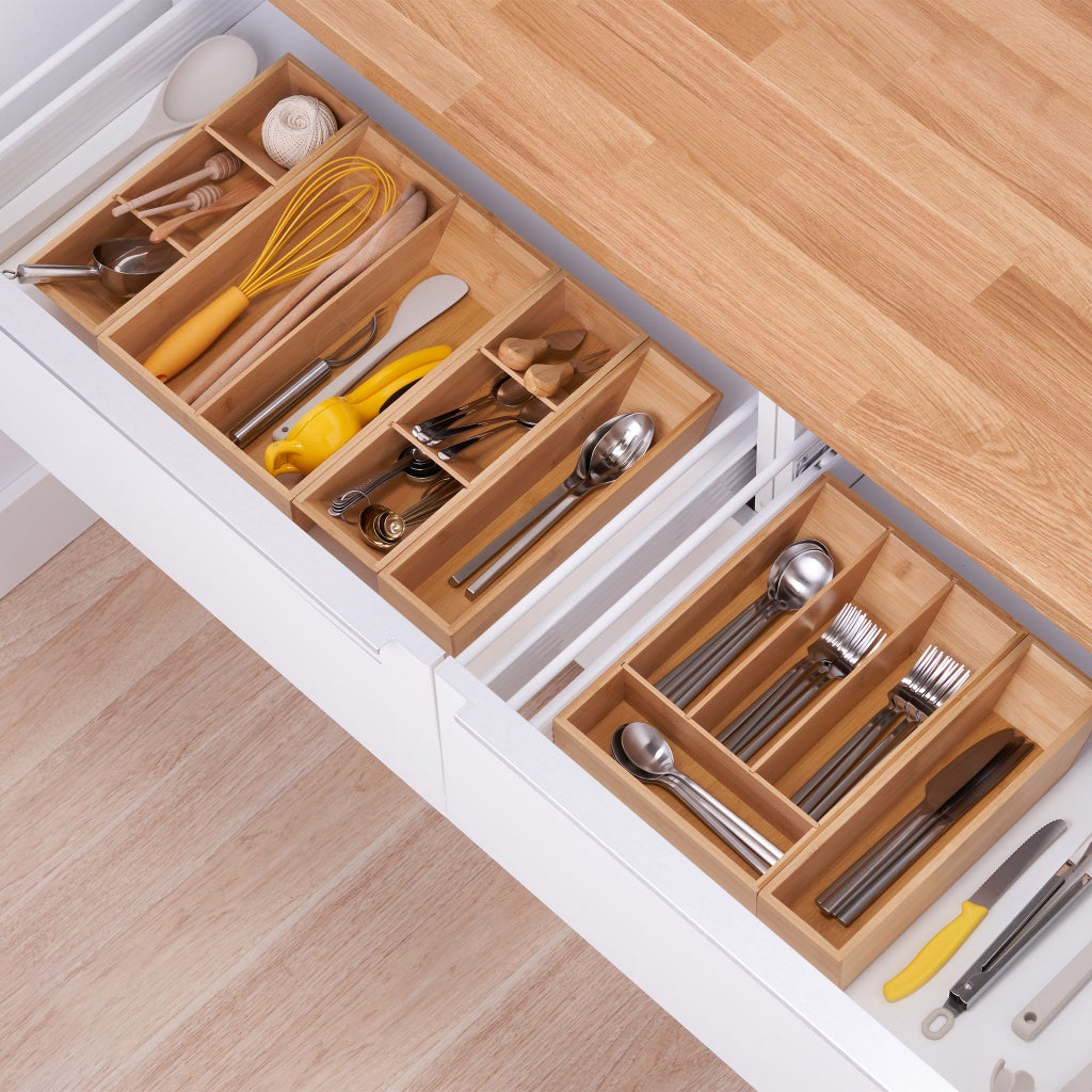 TRINITY 6-piece Bamboo Drawer Organizer | Costco