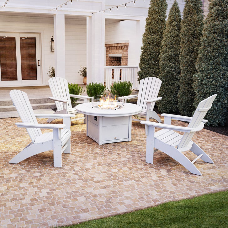 Portside 5-piece Outdoor Patio Shellback Fire Chat Set | Costco