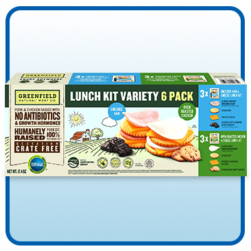 Greenfield Lunch Kit Ham & Chicken, 2.9 oz, 6-Count