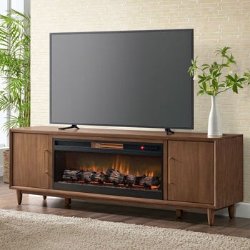 Bayside Furnishings Puerta Del Sol 79” Console with Electric