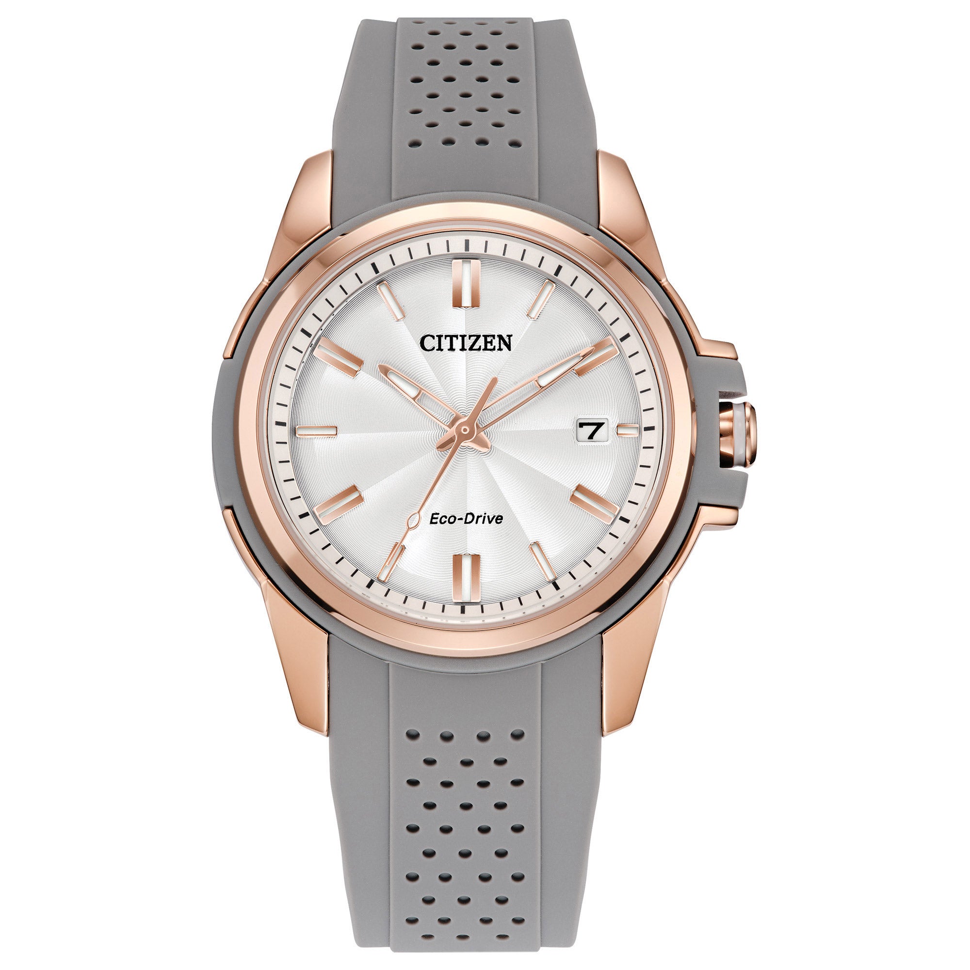 Citizen Eco Drive Weekender Pink Gold Tone Stainless Steel Quartz