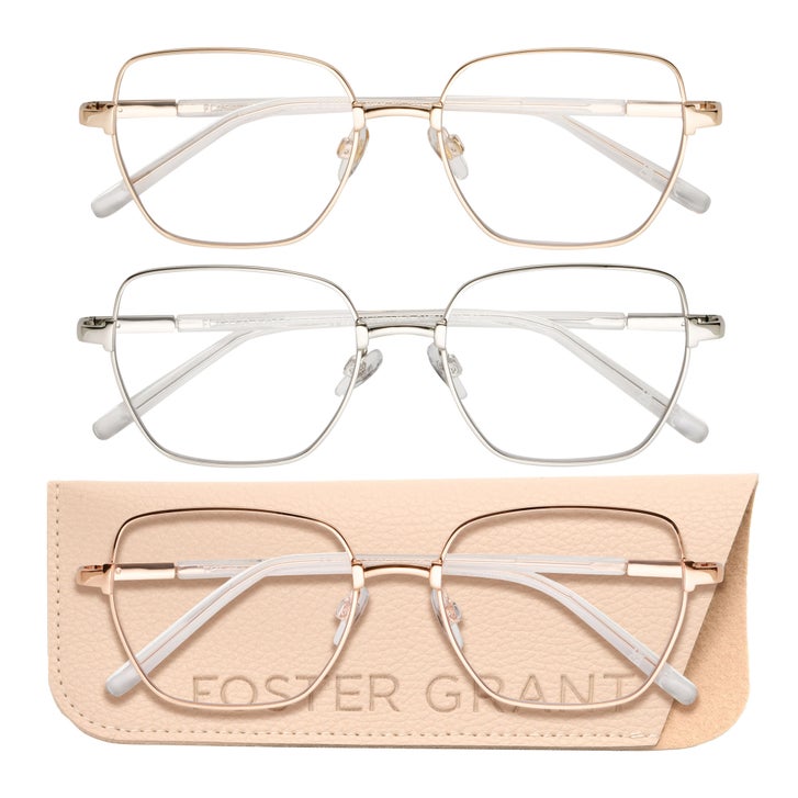 Design Optics by Foster Grant #827 Metal Geo Style Reading Glasses