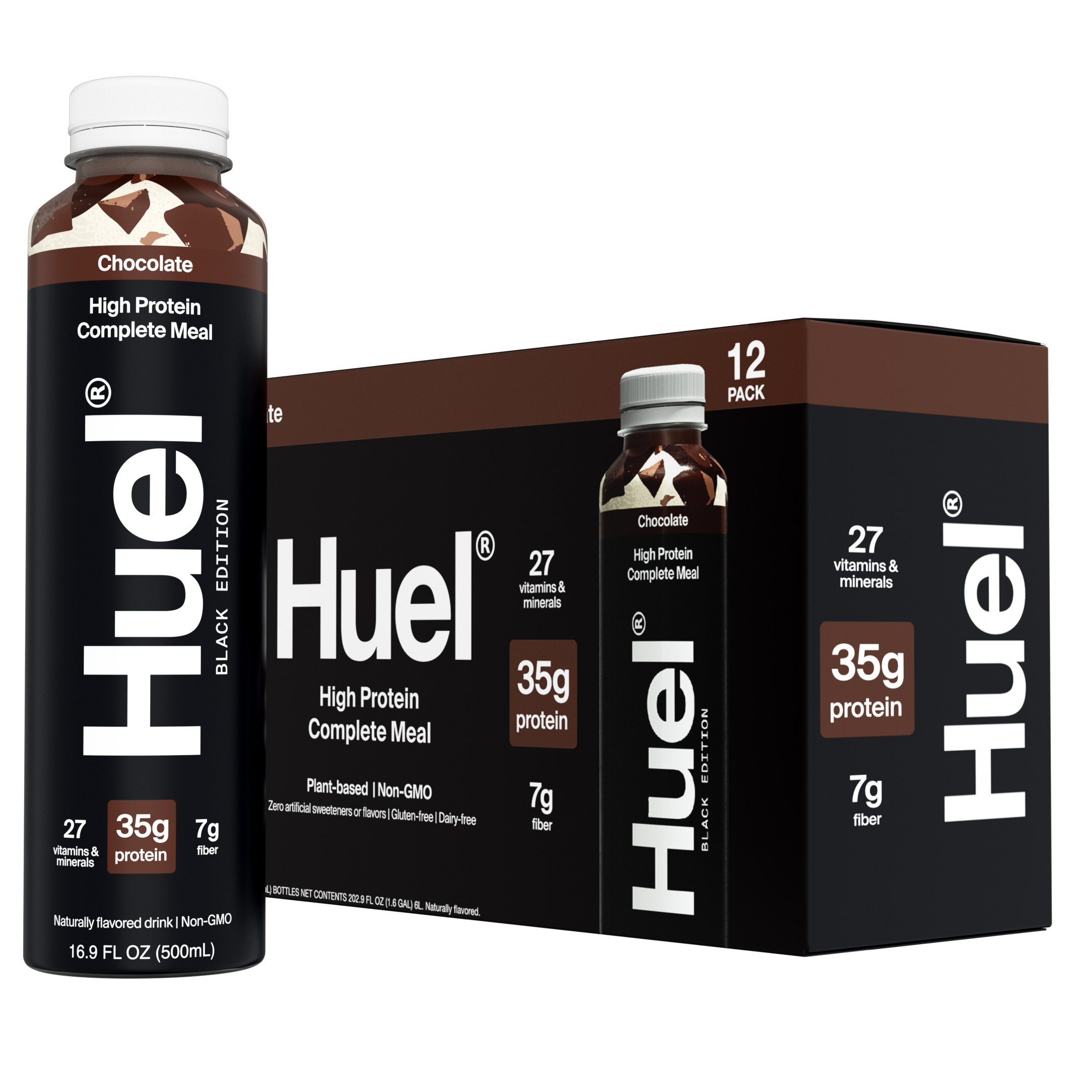 Huel Black Edition High-Protein Chocolate Meal Replacement Drink
