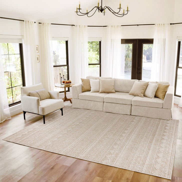 Collana premium rich cream New ① Gertmenian Regent Collection Celaya Beige Indoor Area Rug | Costco