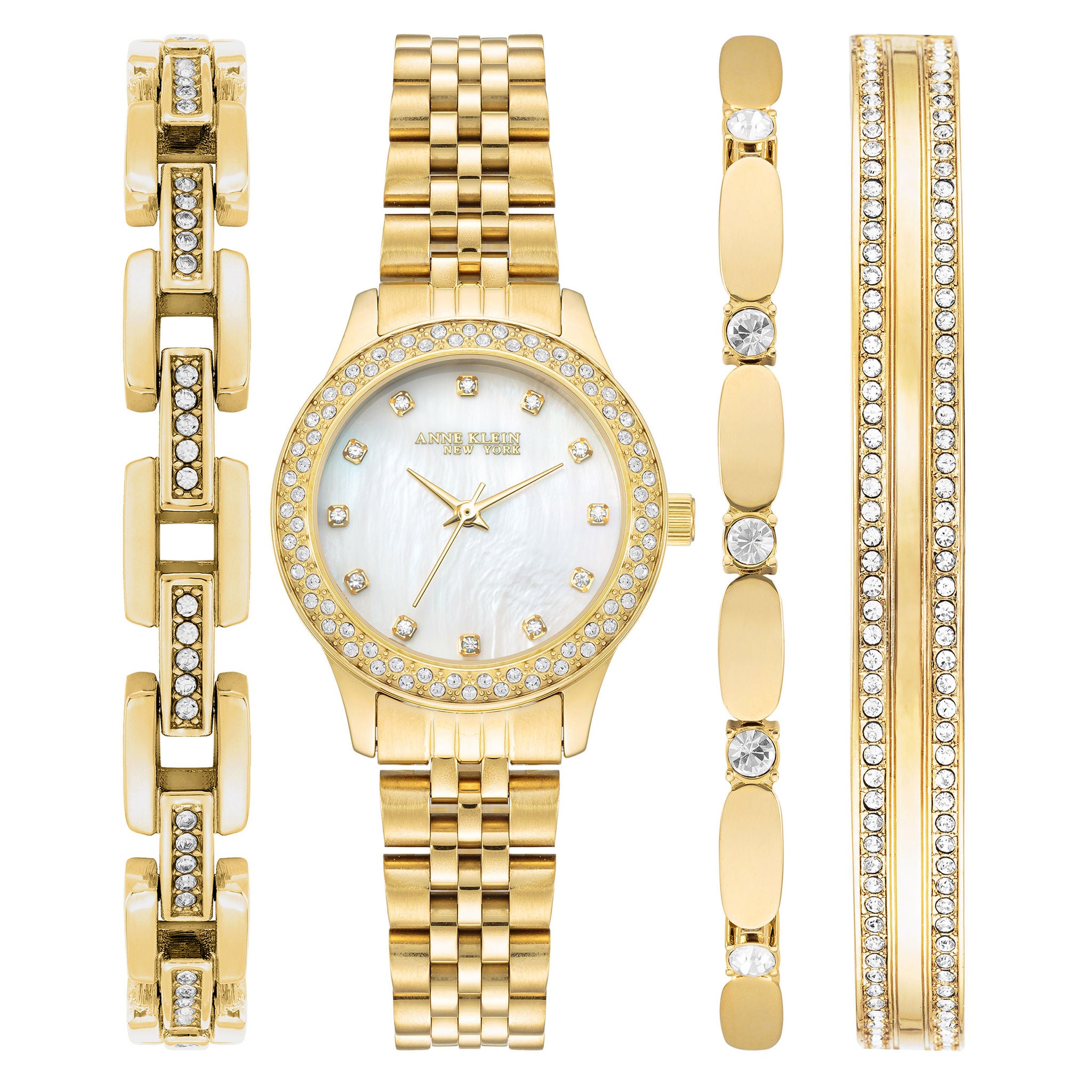 Gold Crystal Accent Women\'s Bracelet Watch by Eton Jones New York Watch Gold Tone Women main image 4