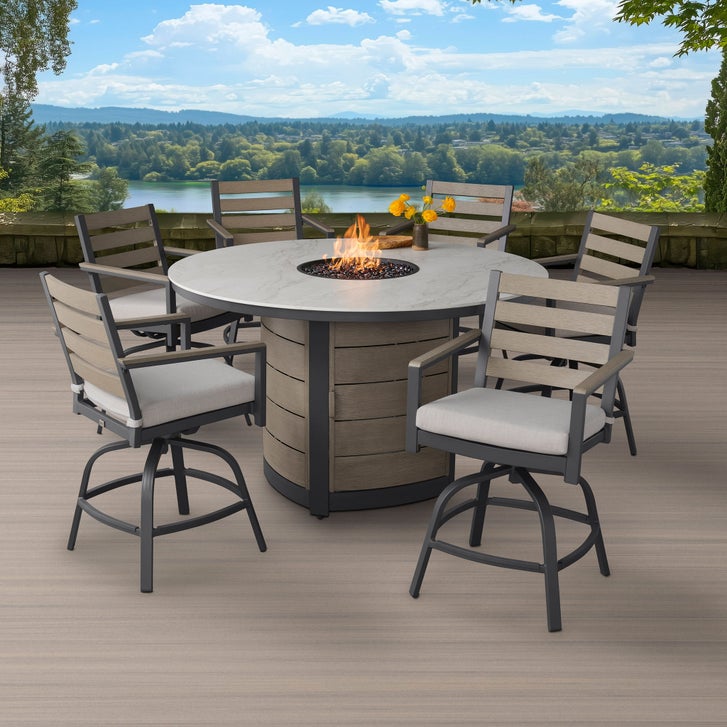 agio international patio furniture costco patio umbrella 84" x 40" Slat Top Dining Table Agio International Fairview Woven Patio