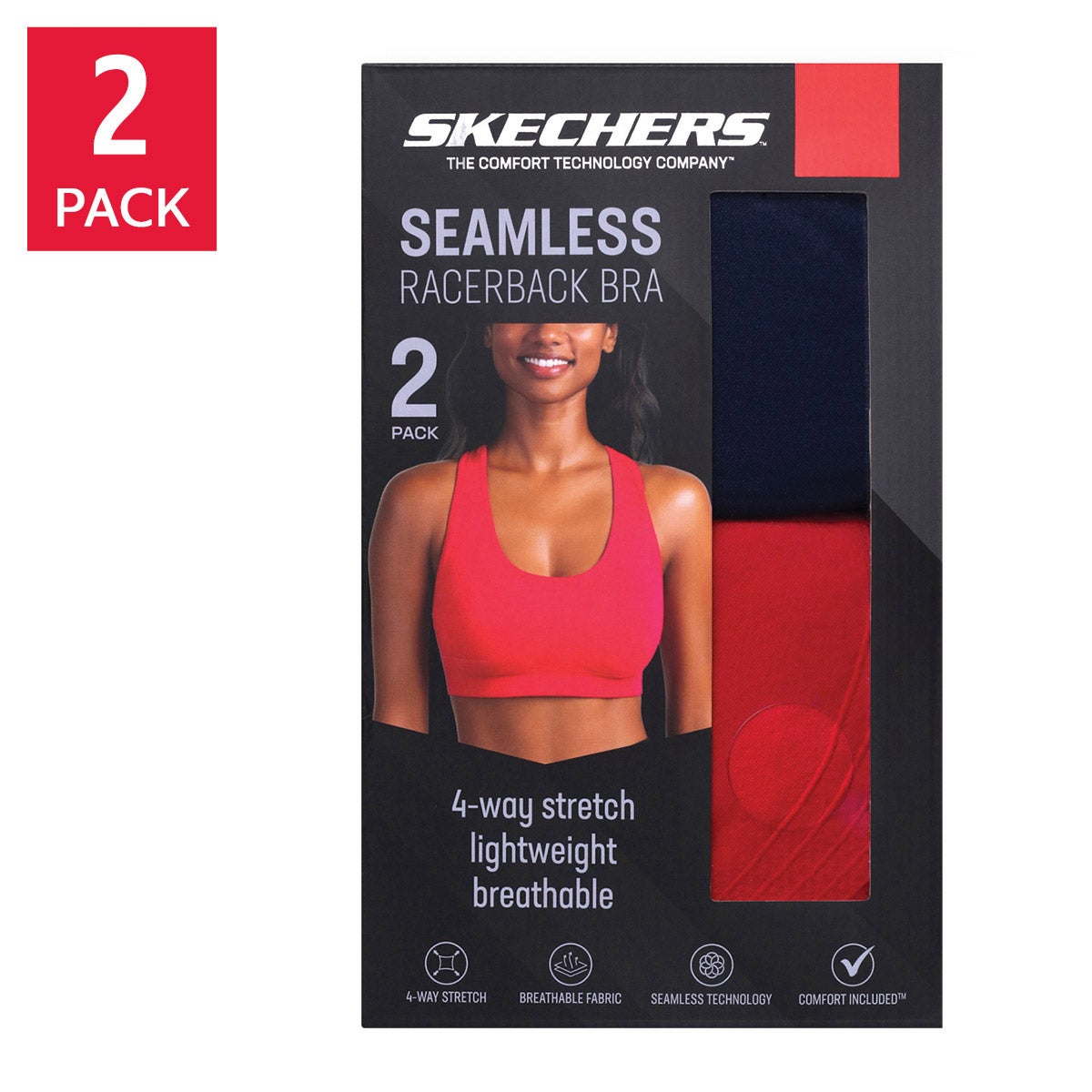 SKECHERS WOMEN'S SPORTS BRA 2PK