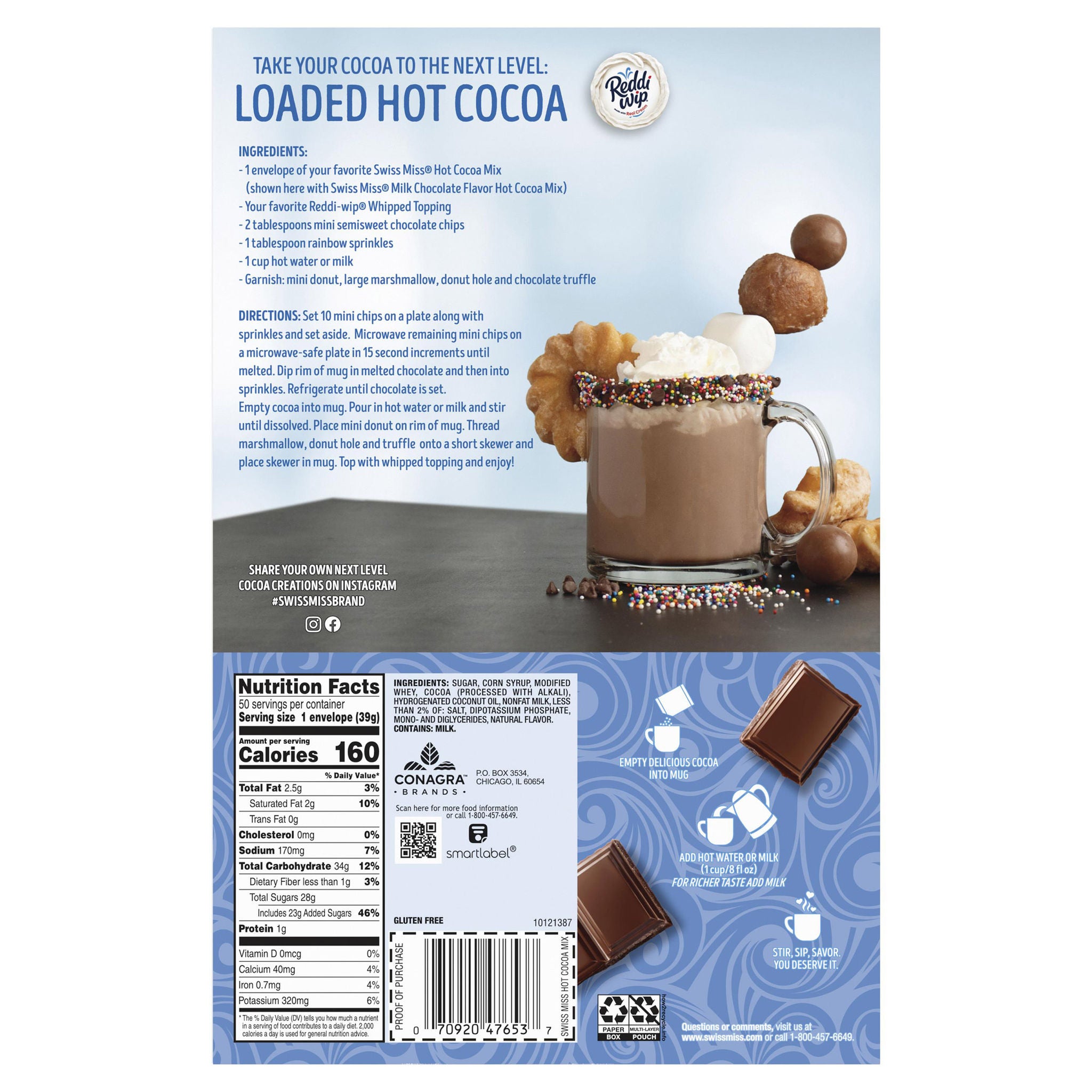 Swiss Miss Hot Cocoa Mix, Milk Chocolate, 1.38 oz, 50 ct | Costco