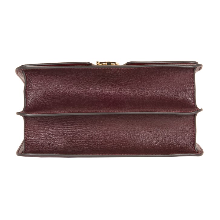 専用！！Burberrys 高級イタリア生地 ヴィンテージ ローズ＆ペイズリ Burberry Med Alice Shoulder Bag, Claret (Burgundy) | Costco