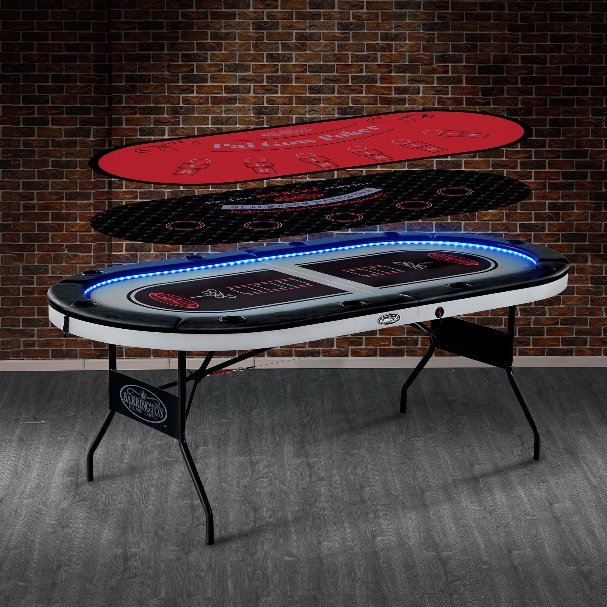 Barrington 10-player Poker Table with LED Lights | Costco